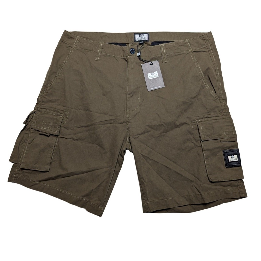 Weekend Offender Mascia Cargo Shorts Men's XXL Conifer Green Cotton NWT SS20